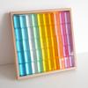 Transparent Rainbow 3D Building Blocks: Educational Acrylic Cubes for Children
