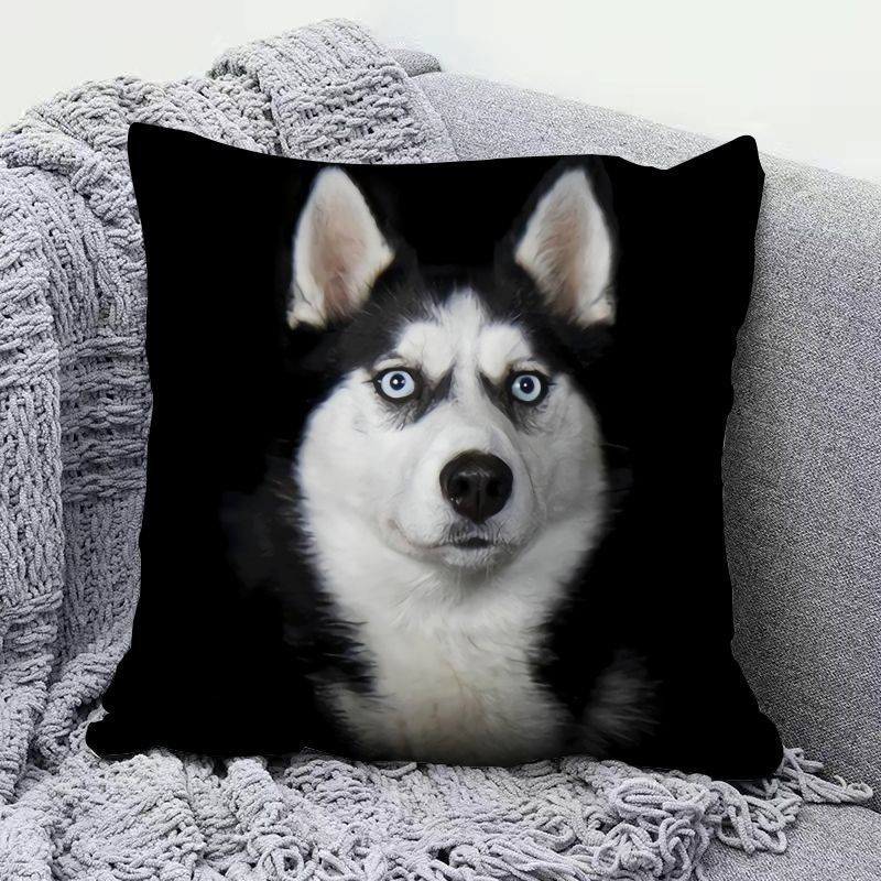 Popular Creative Dog Head Pillow Case Realistic Stereoscopic Cushion Cover For Sofa Bedhead Car Decoration