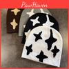 Star Fashion Pattern Neutral Casual Warm Knitted Hat For Autumn Winter And