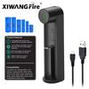 3.7V Smart Charger for Li-ion Batteries Auto-Stop Fully Charged, Fits 26650/18650/21700/16340/14500 For Flashlights E-Cigarettes