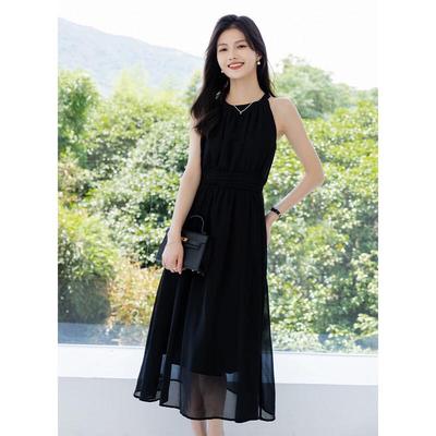 MokaNa Women's Urban Casual Mid-length Sleeveless Dress