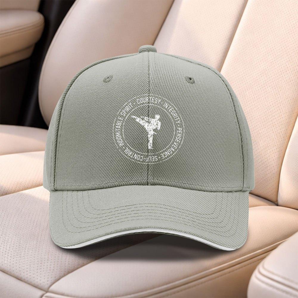 Taekwondo Spirit Pattern Adjustable Baseball Cap Duckbill Hat For Men Women Outdoor Sports Fishing Daily Wear