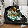 1PC Shenron  Print Flannel Blanket, High quality All Seasons, Home Decor, Warmth and Comfort, Perfect for Christmas Gifts