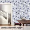 Floral Peel and Stick Wallpaper Blue White Boho Contact Paper for Bedroom Bathroom Removable Self Adhesive Wallpaper Rolls