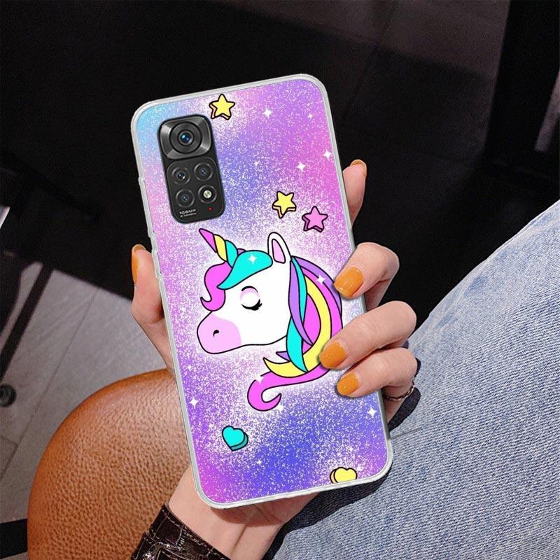Pink Unicorn Rainbow Phone Case For Xiaomi Redmi Note 15 14 13 12S 12 11 Pro Plus 14S 11S 11E 10 10S 11T 5G Personalized Cover R
