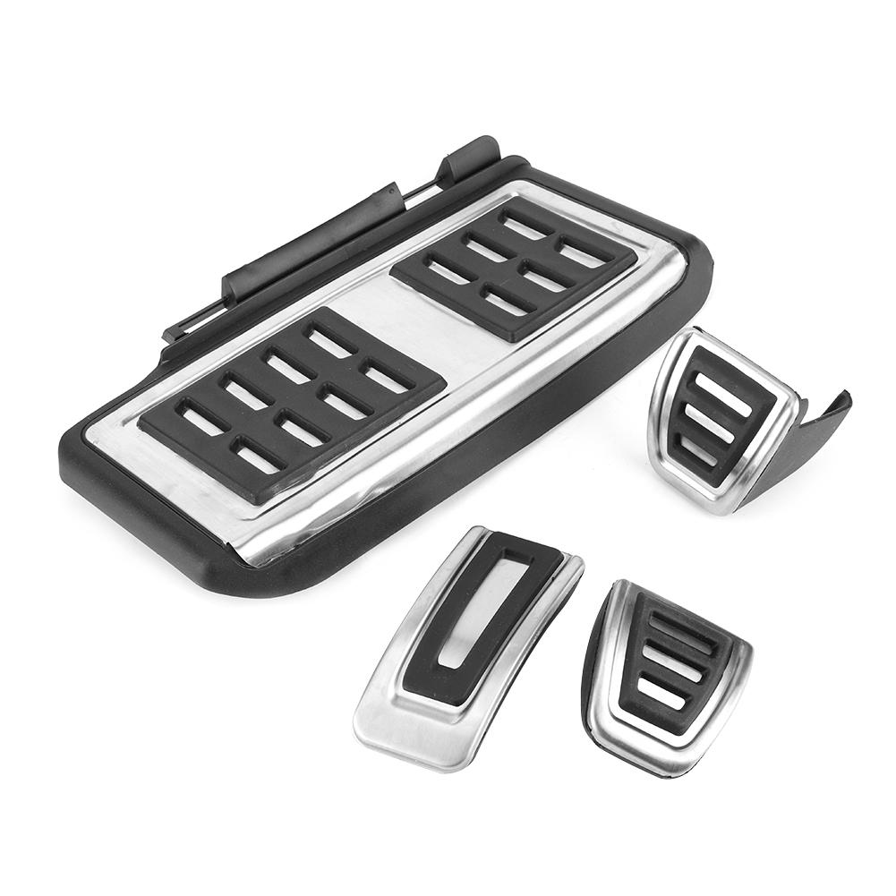 

4pcs Stainless Steel Accelerator Pedal Non Slip Throttle Foot Rest Pad for Manual Transmission Car