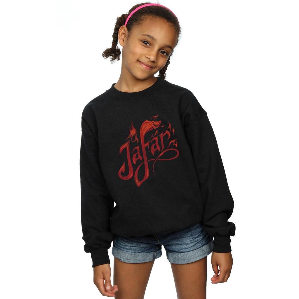Disney Girls Aladdin Movie Jafar Flames Logo Sweatshirt