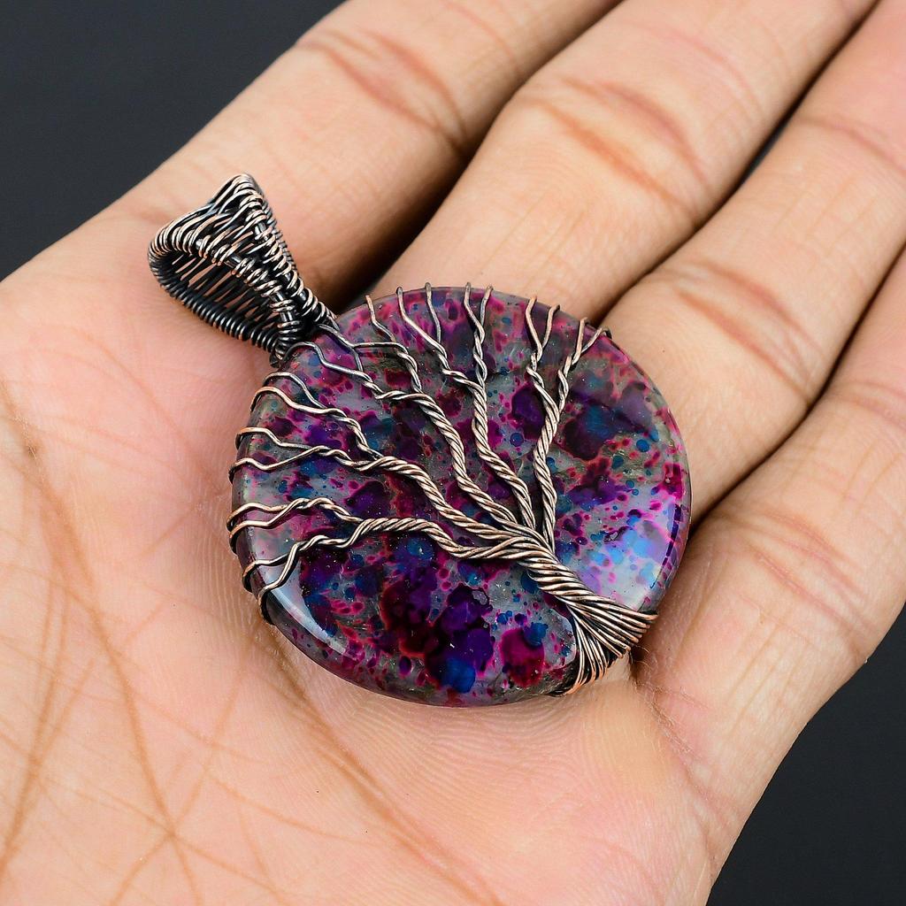 Tree Of Life Multi Flash Labradorite Pendant, 999 Copper Wire Wrapped Jewelry, Handmade Pendant Gemstone Jewelry, Gifts For Wife Brand New Pendant