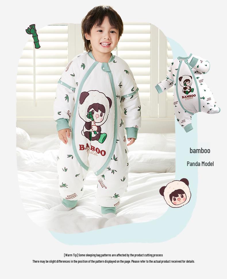 iBaby English Baby Split-Leg Sleeping Bag: Autumn/Winter Pop Mart IP Collab, Knitted & Quilted, Constant Temp Control