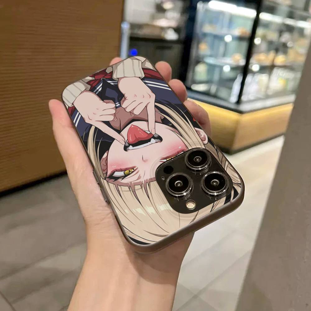 Toga Himiko My Hero Academia For Phone 17 16 15 14 13 12 11 Pro Max Plus Pro Air Phone Case Corrugated Stripe Back Cover