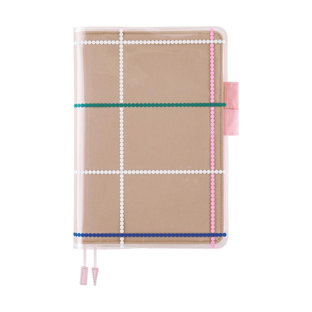 Hobonichi Techo Cover on Cover Yoshie Watanabe Dot Check for Cousin A5 Size Clear Protective Cover