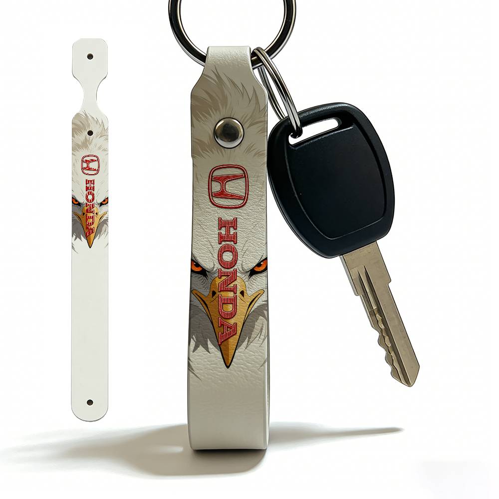 For Honda Soft PU Leather Motorcycle Keychain Lightweight Key Holder For Scooter Racing akp256