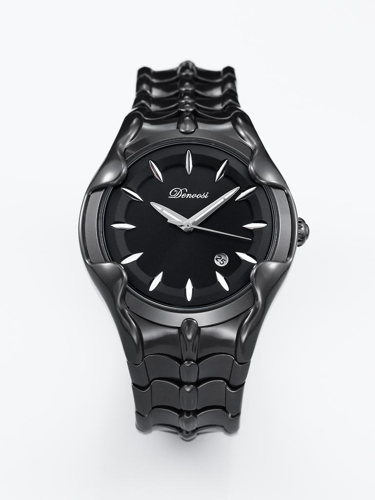 Men's Fashion Watch Unique Petal Design with Luminous Stainless Steel Quartz Watch Birthday Gift