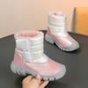 2025 Winter Kids' High-Top Fur-Lined Cotton Snow Boots: Non-Slip, Warm Hiking Shoes for Boys and Girls