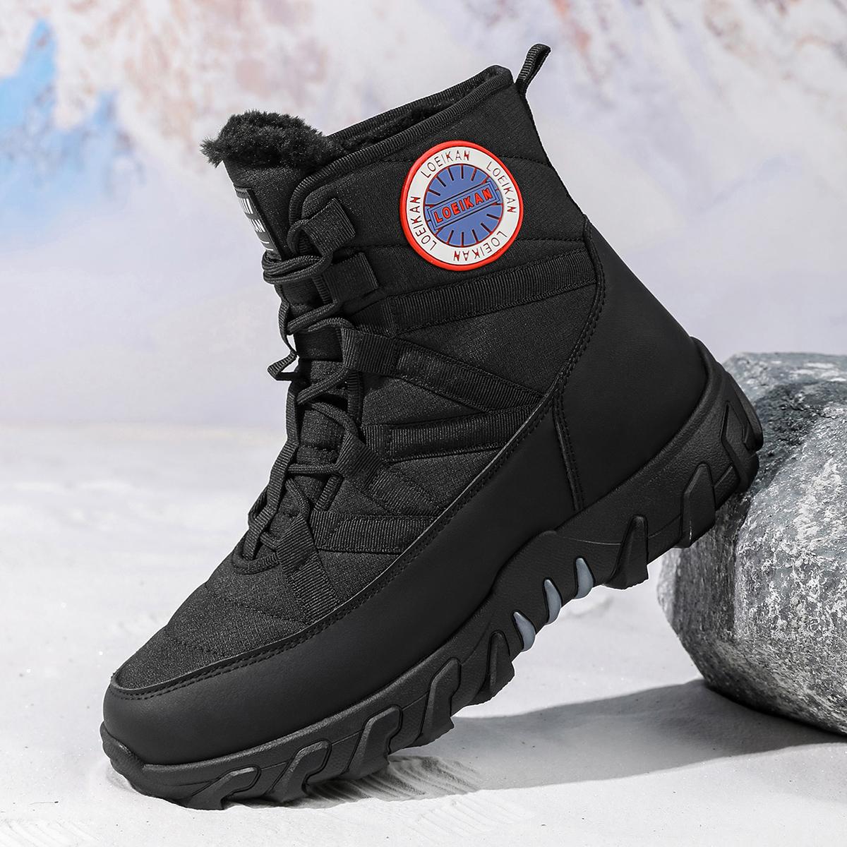 

new men s snow boots, high-top leather boots, winter boots, cold-resistant, popular outdoor wear, durable, fashionable, tre 39