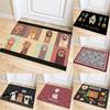 Cute Animal Print Kitchen Mat Non-Slip Waterproof Floor Rug for Cooking Area with Playful Pet Pattern Easy Clean Decoration