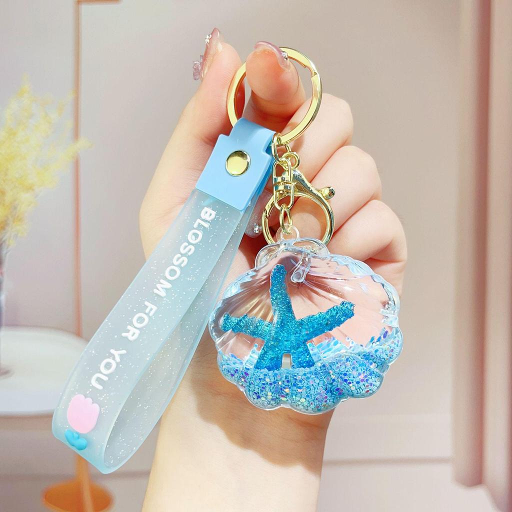 Flowing Sand Oil Keychain Bag Pendant Ornament