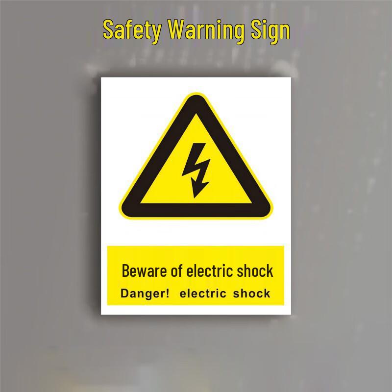 Caution Electric Shock Safety Warning Sticker