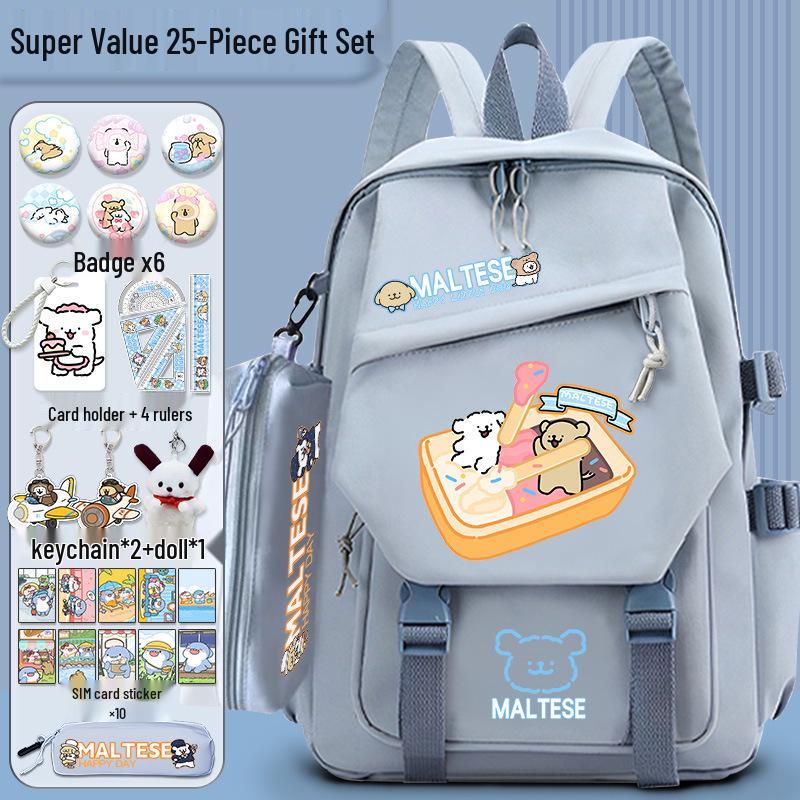 Lively Puppy Girls' Versatile School Backpack - Lightweight, Spacious & Perfect for Travel