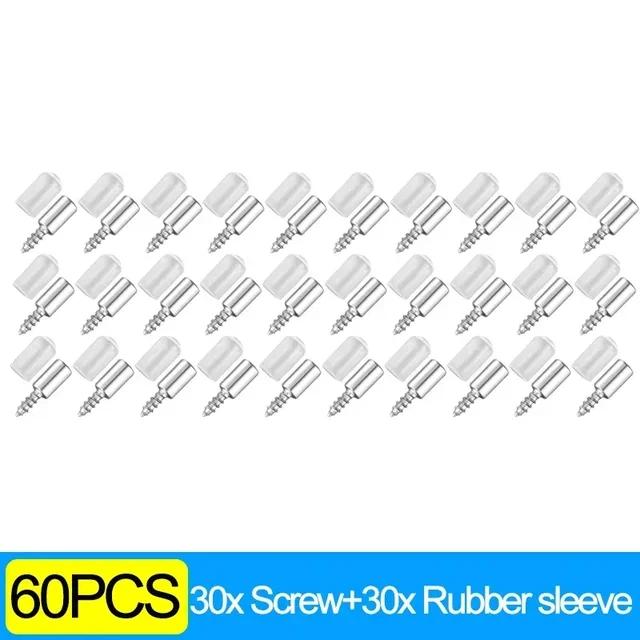 

20-100 шт. саморезы для кронштейнов, мебельные полкодержатели с крестообразными штифтами и противоскользящей втулкой, для самостоятельной сборки ламинированной мебели 60Pcs(30 Set)