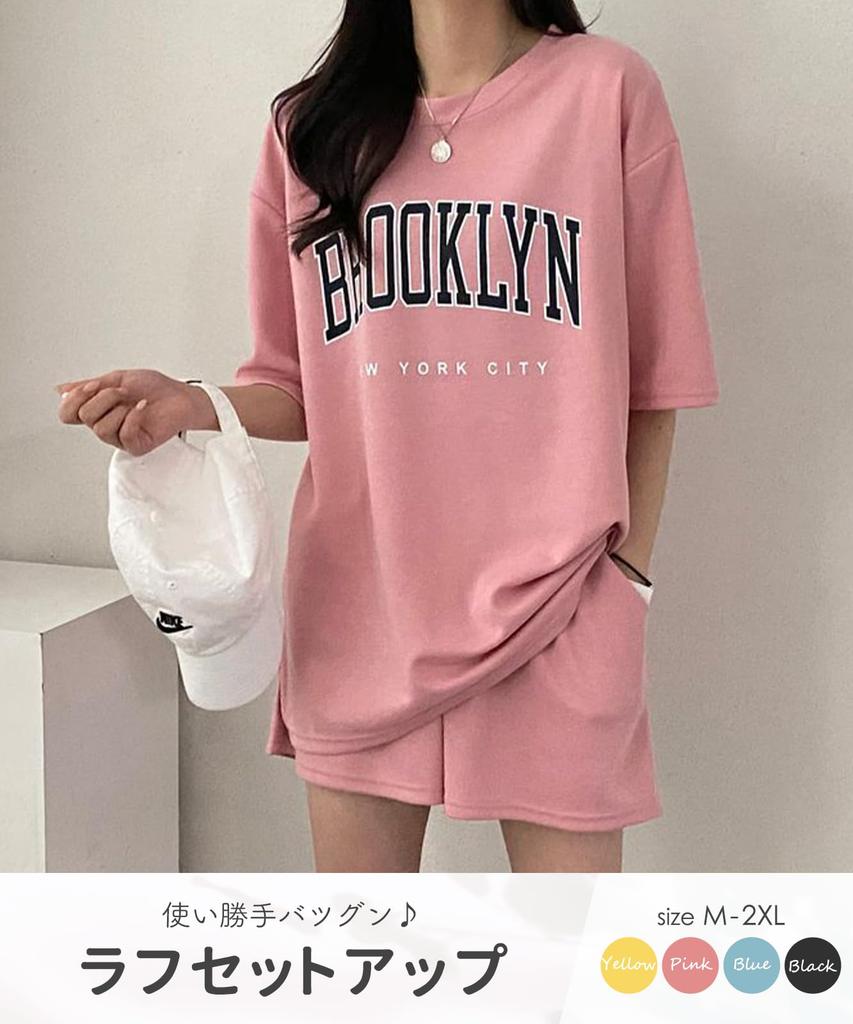 Chunach Relaxwear Set and Shorts and Short Logo Matching Solid Loose Plus Sizes Natural (Top Bottoms), T-Shirt, Sleeves, Loungewear, Print, Spring,