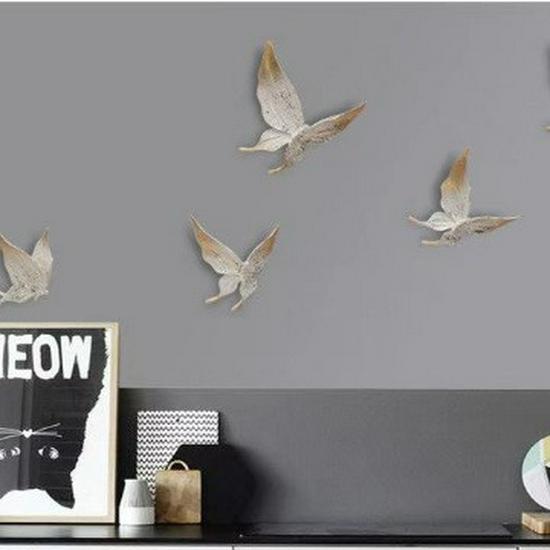 Minimalist Floral Hand-Painted Wall Clock