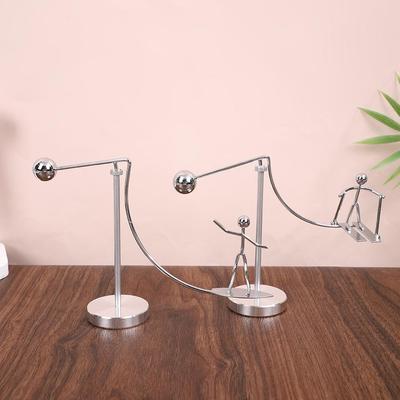 Creative Educational Science Gift: Iron Art Swivel Chair Desktop Balance Ornament for School Experiments and Tech Museum Displays.
