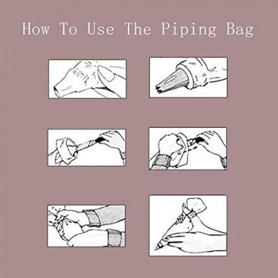 Large Thickened 100Pcs Disposable Tipless Piping Bags and Bag Royal Icing Pastry Bags for Cookies Decorating Cupcake