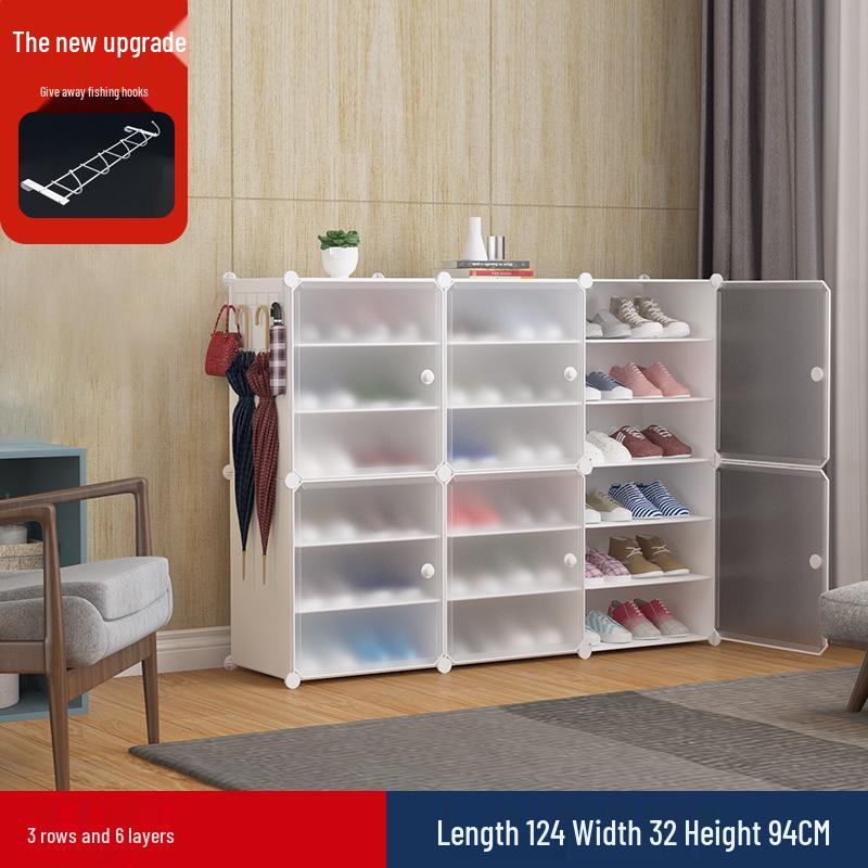 Foldable Multi-layer Shoe Rack: Vertical Wall-mounted Storage Cabinet for Students and Dorms