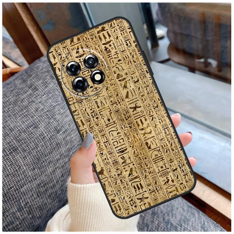 Ancient Egyptian Hieroglyphic Case For OnePlus 13R 13T 12R 10R 10T 15 13 12 11 10 9 Pro Nord 5 CE 2 3 4 Lite N20 N30 Coque