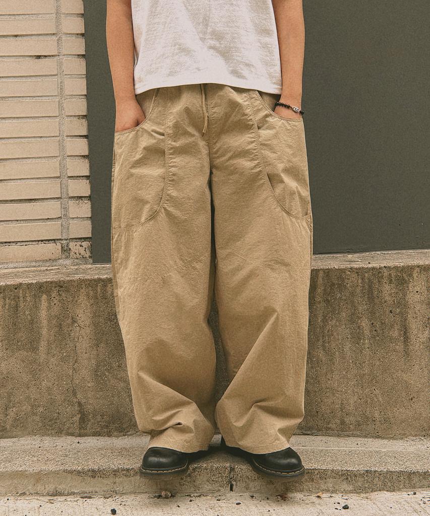 Dibsenseu Cooling Nylon Wide Pants -4 Colors-