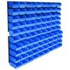 VidaXL Storage Bin Kit with Wall Panels 96 Pcs Blue