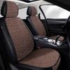 Universal All-Season Linen Car Seat Cushion Set - 3-Piece with Back Cushion and Headrest