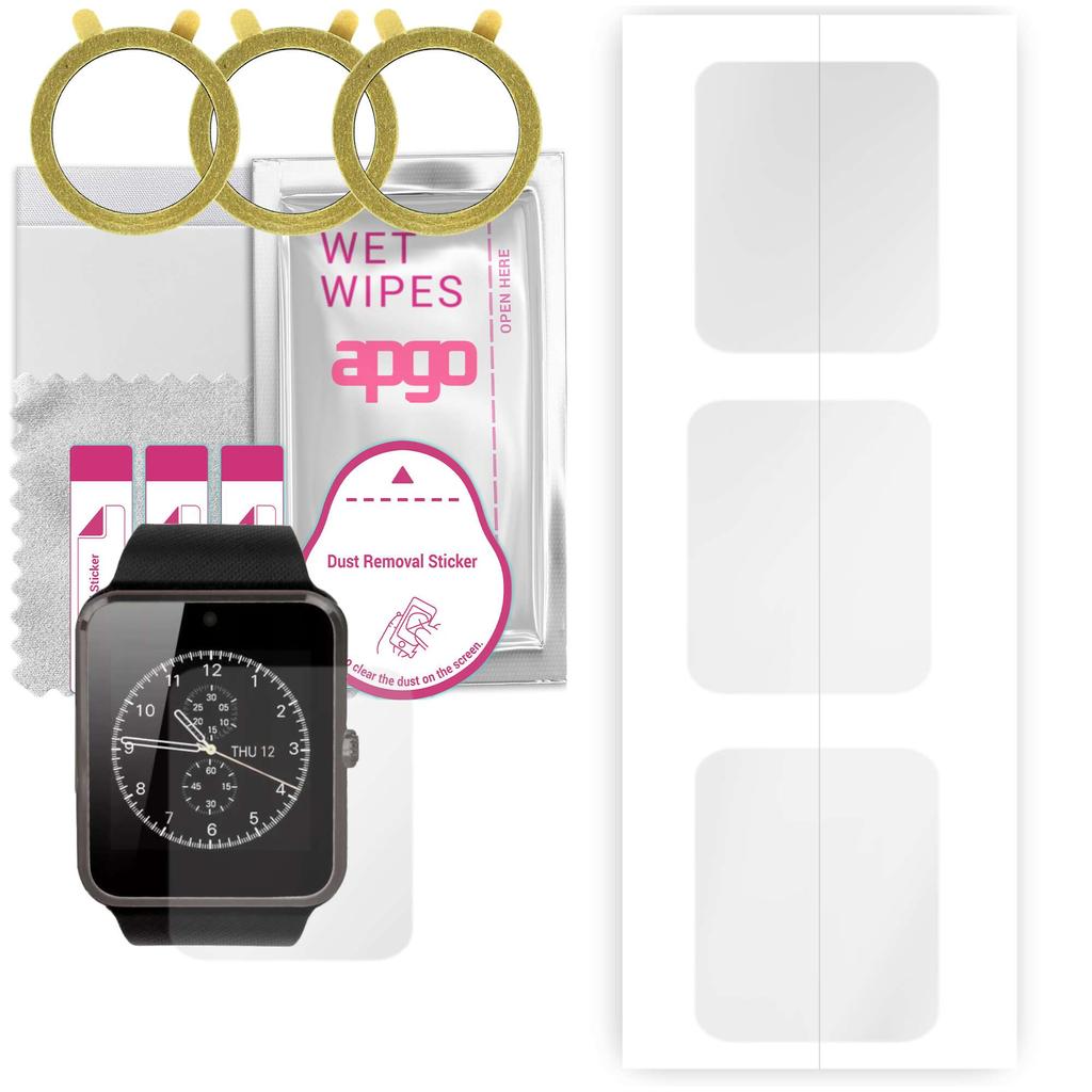 3x apgo Hydrogel Screen Protector pro DexXer GT08, hydrogelová fólie, s polohovací vrstvou snadná instalace