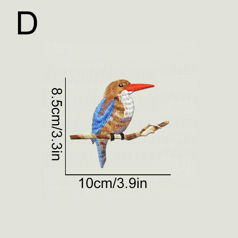 

1PC Craft Enthusiasts DIY SU Embroidered Cute with Intricate Floral for Clothing Sew-On/Iron-On Appliques Bird Patches