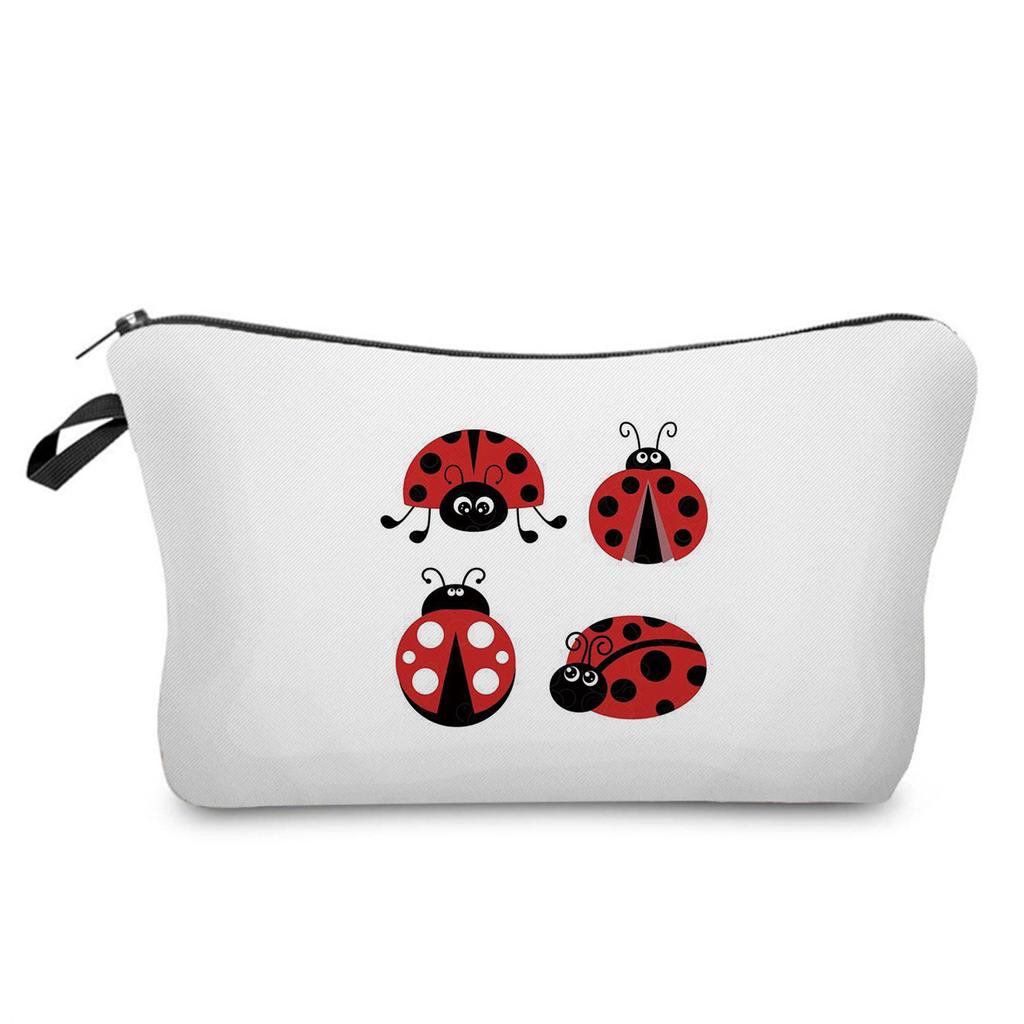 Women Insects Print Cosmetic Bag Toiletries Organize Travel Storage Case 6415