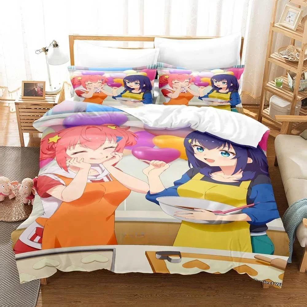 3D Druck Anime Kawaii Mädchen World Dai Star Bettwäsche Set Einzelbett Twin Full Queen King Size Bettset Erwachsener Kind Schlafzimmer Bettbezug Sets