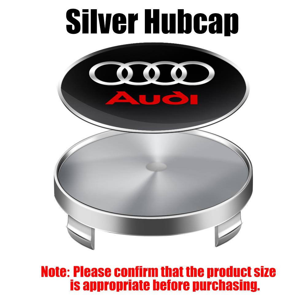 2026 4Pcs 60/63/68mm Car Wheel Center HubCap Rim Cover Auto Huncaps For 4YGYE C7 C6 C5 B5 B6 B7B8 Q5 Q7 TT A1 A3 A4 A5 RS3 Accessories