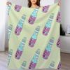 Kawaii Blueberry Soda Drink Throw Blanket Thin Soft Blanket for Summer Night Sleeping