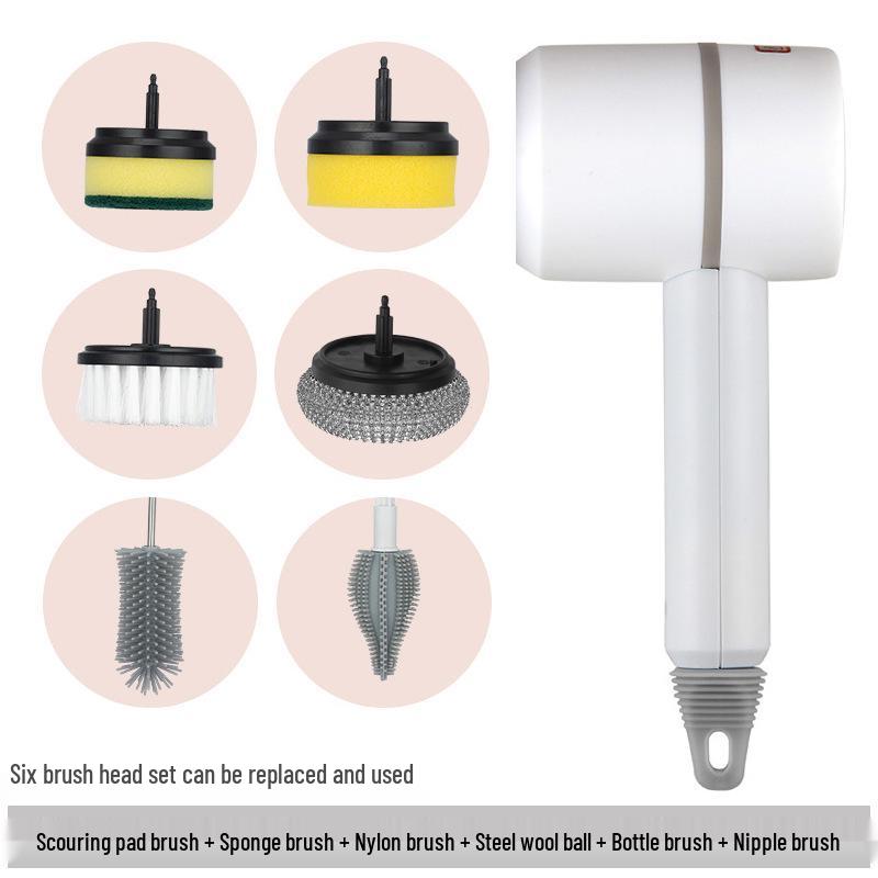Multifunctional Handheld Electric Cleaning Brush for Kitchen, Bathroom, Bowls, and Shoes