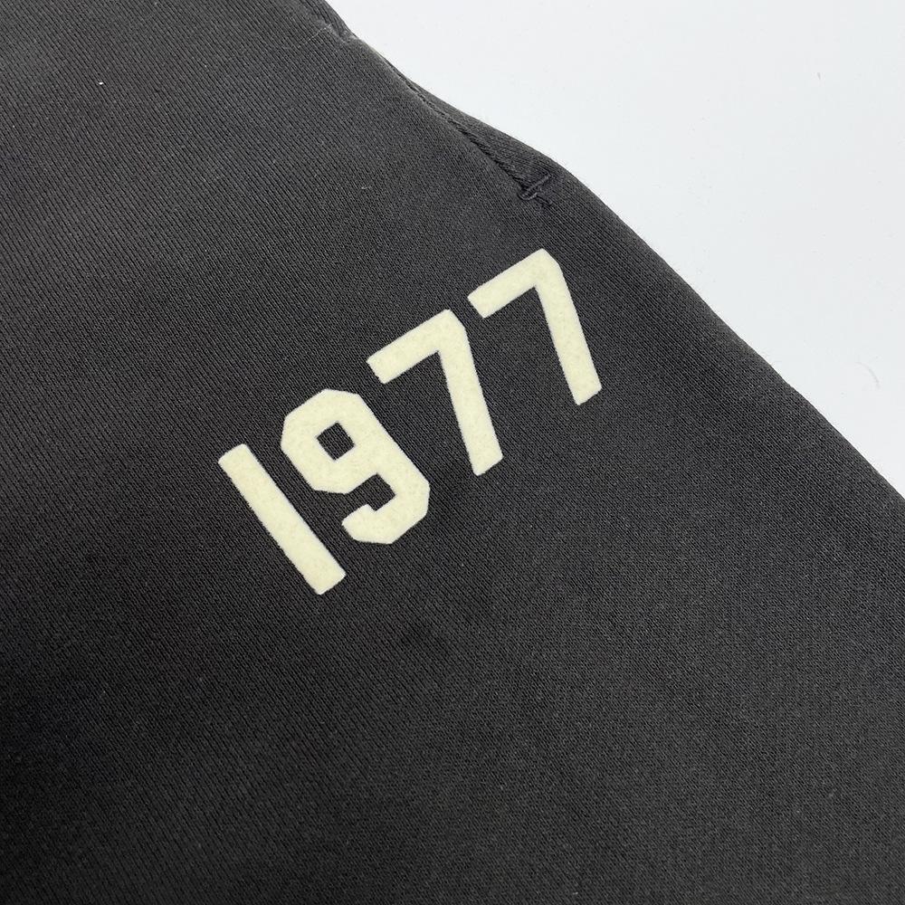 ESSENTIALS 1977 FOG Pantaloni Sportivi Casual Larghi alla Moda High Street con Velluto