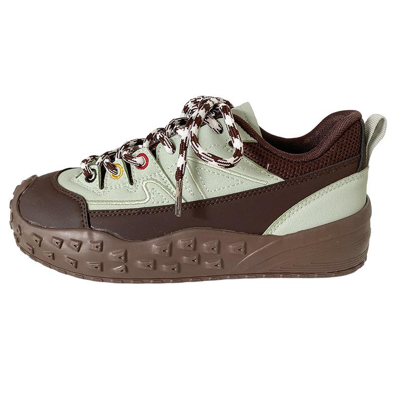 

B-9389 original design niche ins tide 2024 new board shoes women s shoes round head casual shoes sports style thick sole 40