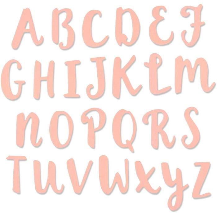 SIZZIX Matrice Thinlits Set 26 pièces - Alphabet majuscules au pinceau par Debi Potter