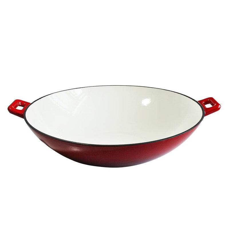 Wutuo Enameled Cast Iron Double Handle Wok