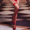 Summer Hot Sale Sexy Women's Ladies Girls Fence Net Stockings Lace Fishnet Thigh-Highs Sheer Silk Stocking Hollow Plaid Design