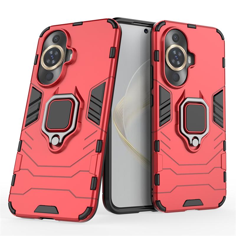 For Huawei Nova 12S Case Cover Huawei Nova 12S Capas New Bumper Armor PC Ring Magnetic Metal Holder Cover Huawei Nova 12S Fundas