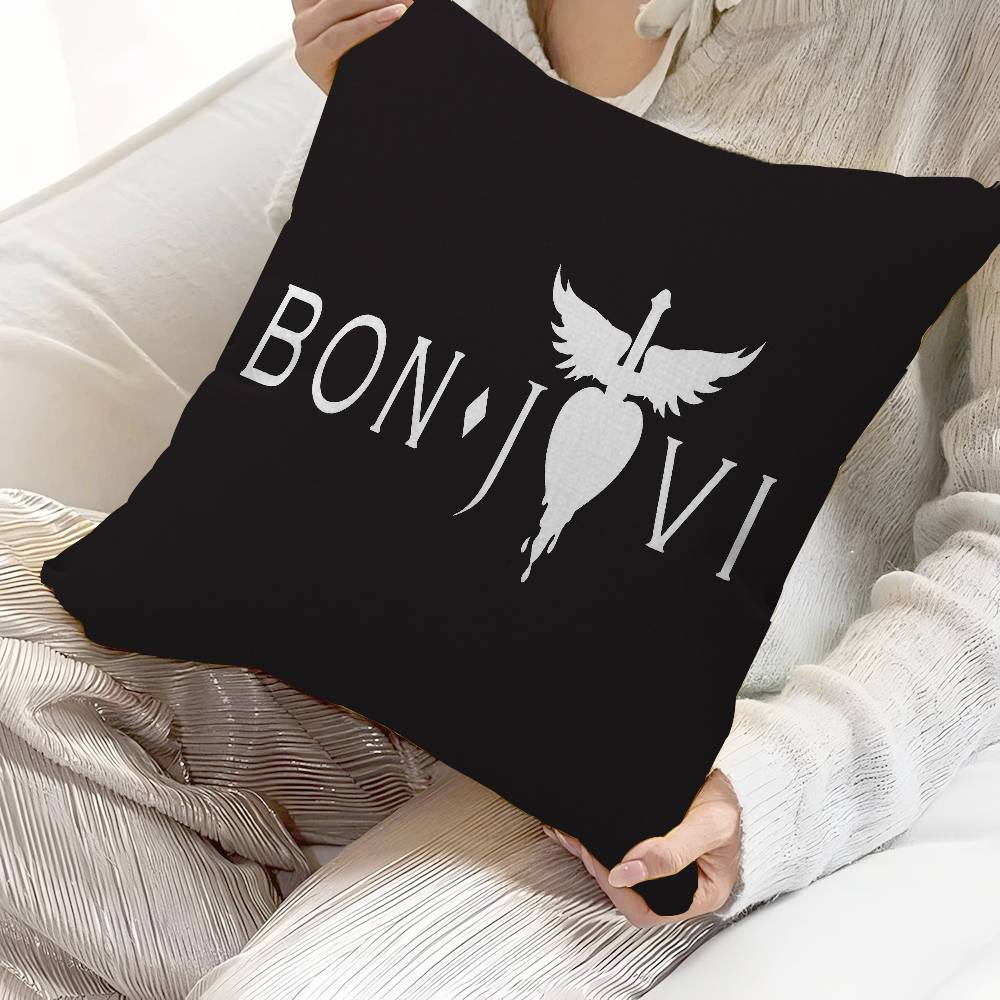 B-Bons J-Jovi Cushion Cover Pillow Cover Decor Pillowcase Printed Cushion Case For Couch