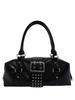 2026 Spring/Summer White Studded Women's Motorcycle Style Handbag - Versatile Crossbody & Handheld Bag