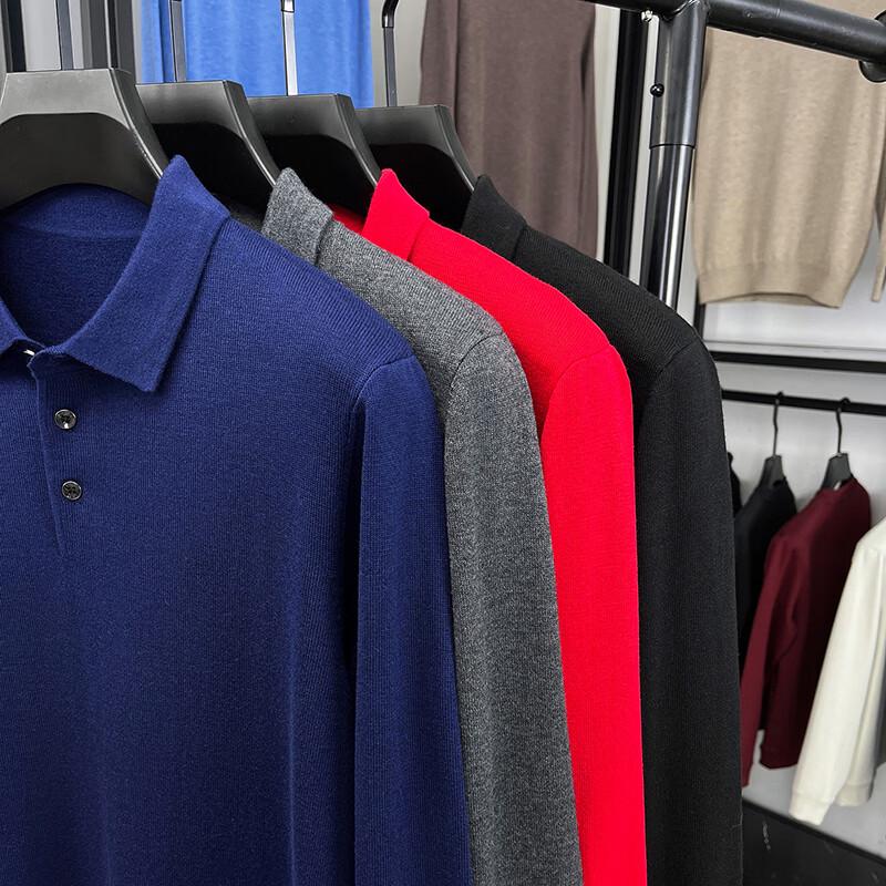 TUCANO Men's Wool Blend Long-Sleeve Polo Shirt