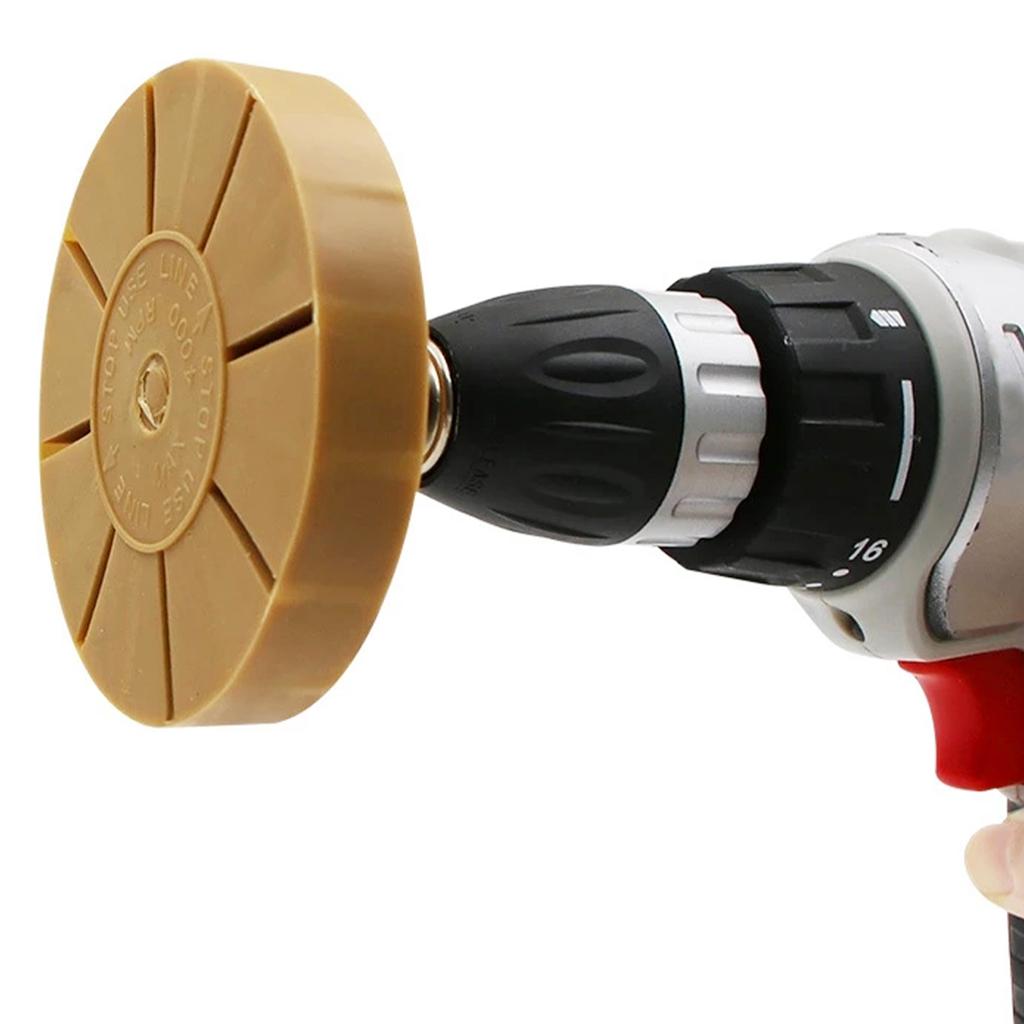 3.5Inch Decal Eraser Wheel Car Pneumatic Rubber Eraser Pad Car Sticker Film Glue Remover Paint Cleaner Car Polish Auxiliary Tool